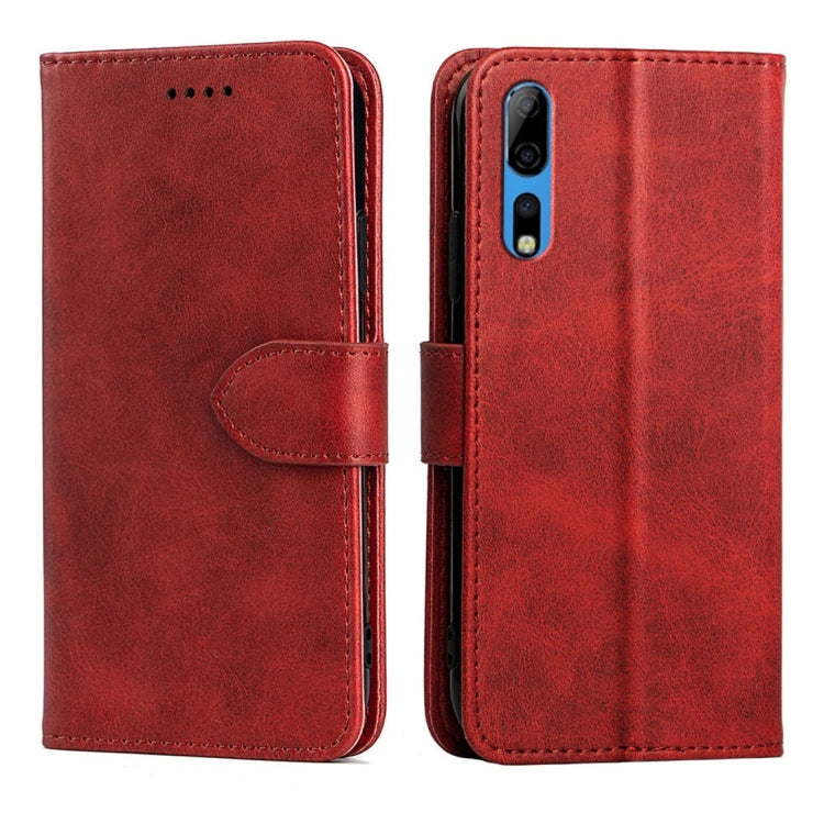 For ZTE Axon 10 Pro 5G Calfskin Texture Horizontal Flip Leather Case with Holder & Card Slots