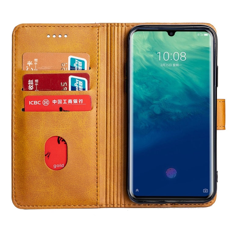 For ZTE Axon 10 Pro 5G Calfskin Texture Horizontal Flip Leather Case with Holder & Card Slots