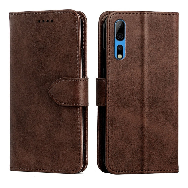 For ZTE Axon 10 Pro 5G Calfskin Texture Horizontal Flip Leather Case with Holder & Card Slots
