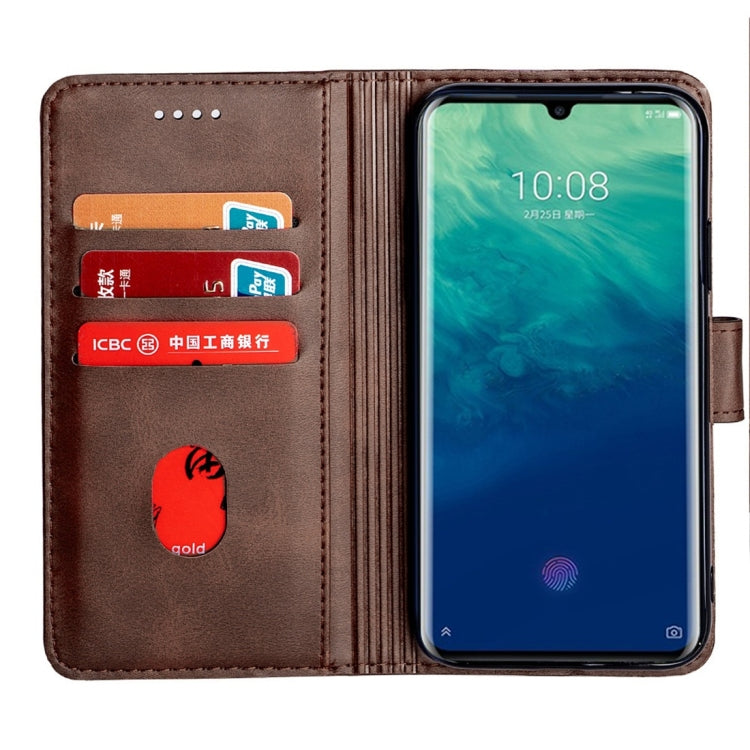 For ZTE Axon 10 Pro 5G Calfskin Texture Horizontal Flip Leather Case with Holder & Card Slots