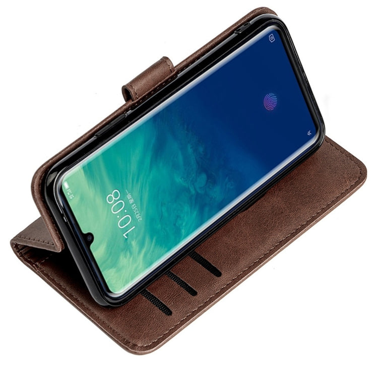 For ZTE Axon 10 Pro 5G Calfskin Texture Horizontal Flip Leather Case with Holder & Card Slots