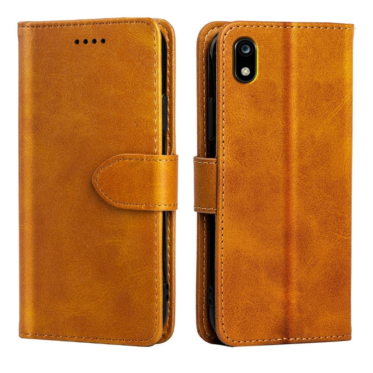 For ZTE Blade A7 (2019) Calfskin Texture Horizontal Flip Leather Case with Holder & Card Slots