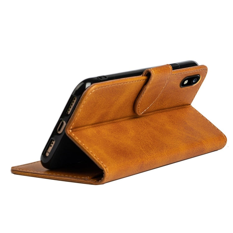 For ZTE Blade A7 (2019) Calfskin Texture Horizontal Flip Leather Case with Holder & Card Slots