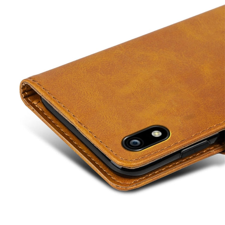 For ZTE Blade A7 (2019) Calfskin Texture Horizontal Flip Leather Case with Holder & Card Slots