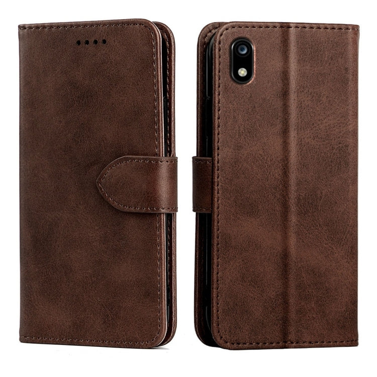 For ZTE Blade A7 (2019) Calfskin Texture Horizontal Flip Leather Case with Holder & Card Slots