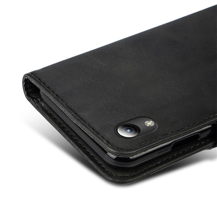 For ZTE Blade L8 Calfskin Texture Horizontal Flip Leather Case with Holder & Card Slots