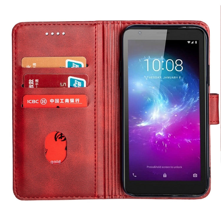 For ZTE Blade L8 Calfskin Texture Horizontal Flip Leather Case with Holder & Card Slots