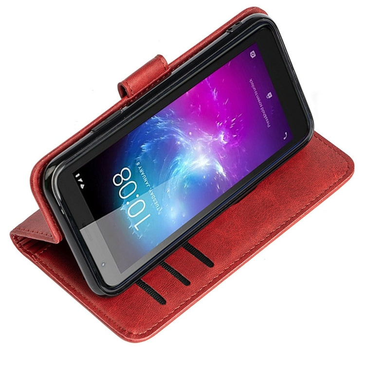 For ZTE Blade L8 Calfskin Texture Horizontal Flip Leather Case with Holder & Card Slots