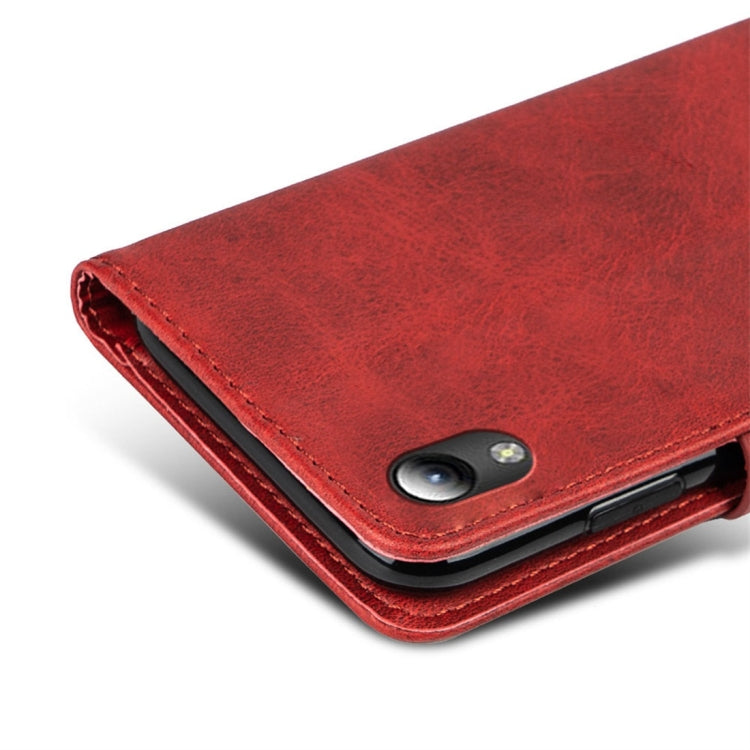 For ZTE Blade L8 Calfskin Texture Horizontal Flip Leather Case with Holder & Card Slots