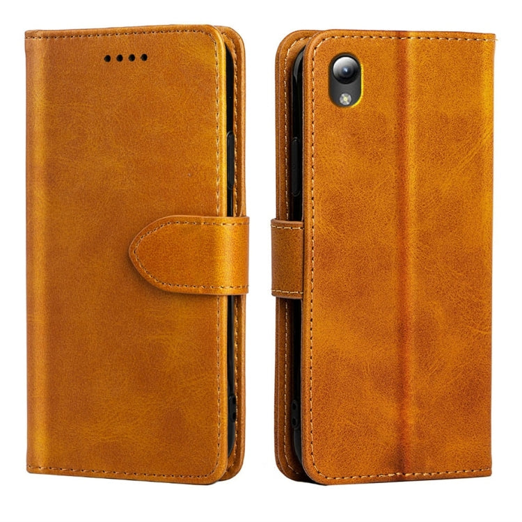For ZTE Blade L8 Calfskin Texture Horizontal Flip Leather Case with Holder & Card Slots