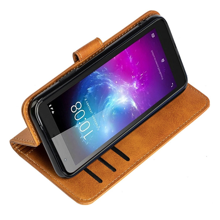 For ZTE Blade L8 Calfskin Texture Horizontal Flip Leather Case with Holder & Card Slots