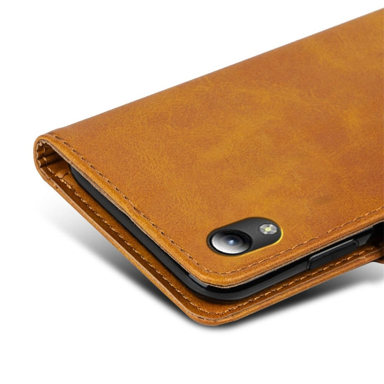 For ZTE Blade L8 Calfskin Texture Horizontal Flip Leather Case with Holder & Card Slots