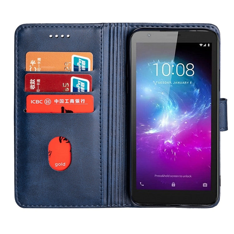 For ZTE Blade L8 Calfskin Texture Horizontal Flip Leather Case with Holder & Card Slots