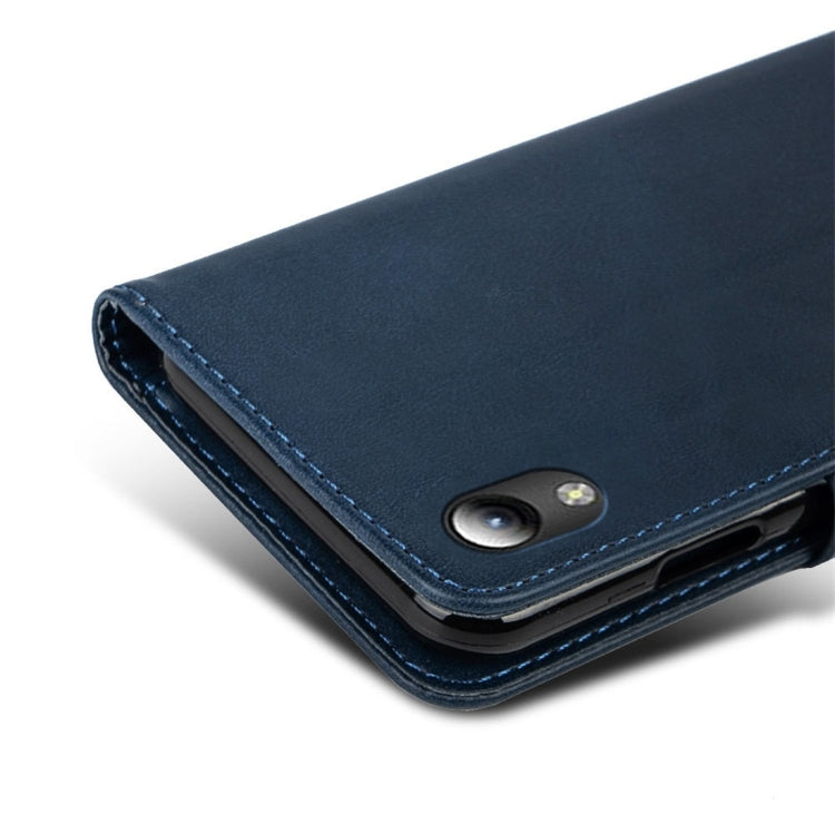 For ZTE Blade L8 Calfskin Texture Horizontal Flip Leather Case with Holder & Card Slots