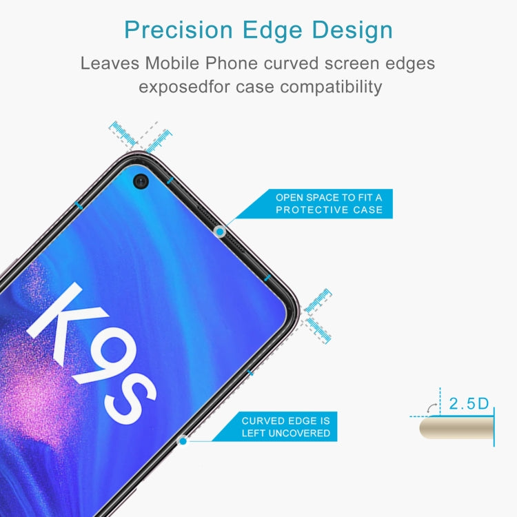 0.26mm 9H 2.5D Tempered Glass Film For OPPO K9s / K10 Energy