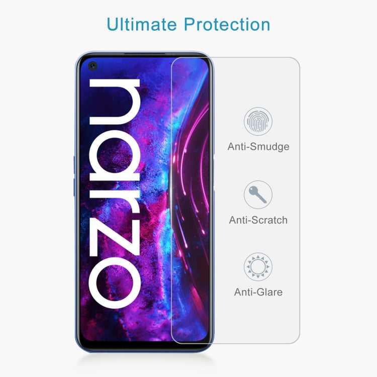 0.26mm 9H 2.5D Tempered Glass Film For OPPO Realme Narzo 30 Pro