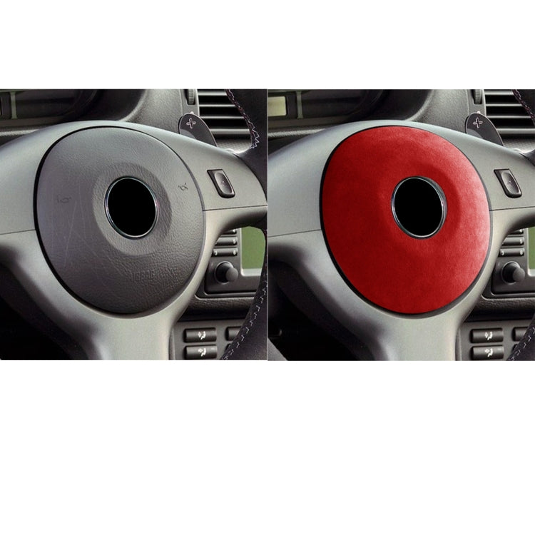 Car Suede Wrap Steering Wheel Decorative Cover for BMW M3 E46 2003-2012 / 3 Series, Left and Right Drive Universal