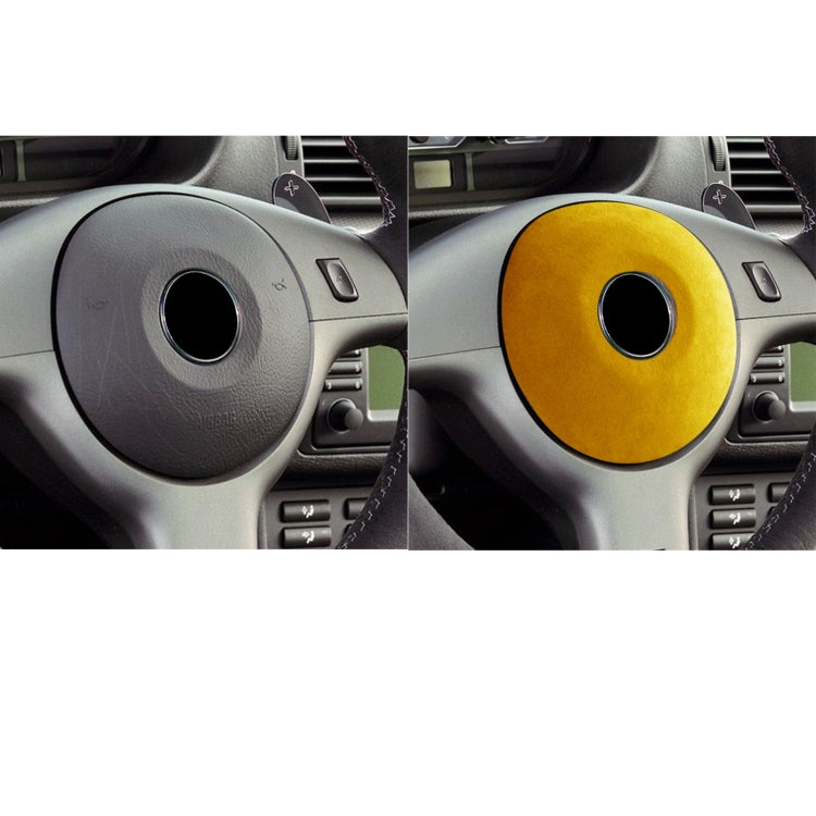 Car Suede Wrap Steering Wheel Decorative Cover for BMW M3 E46 2003-2012 / 3 Series, Left and Right Drive Universal