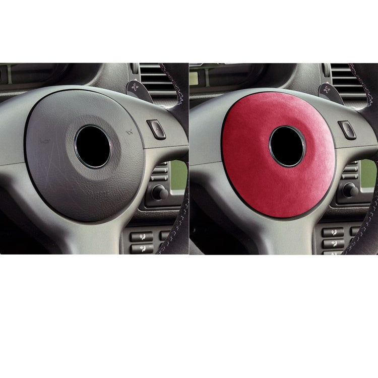 Car Suede Wrap Steering Wheel Decorative Cover for BMW M3 E46 2003-2012 / 3 Series, Left and Right Drive Universal