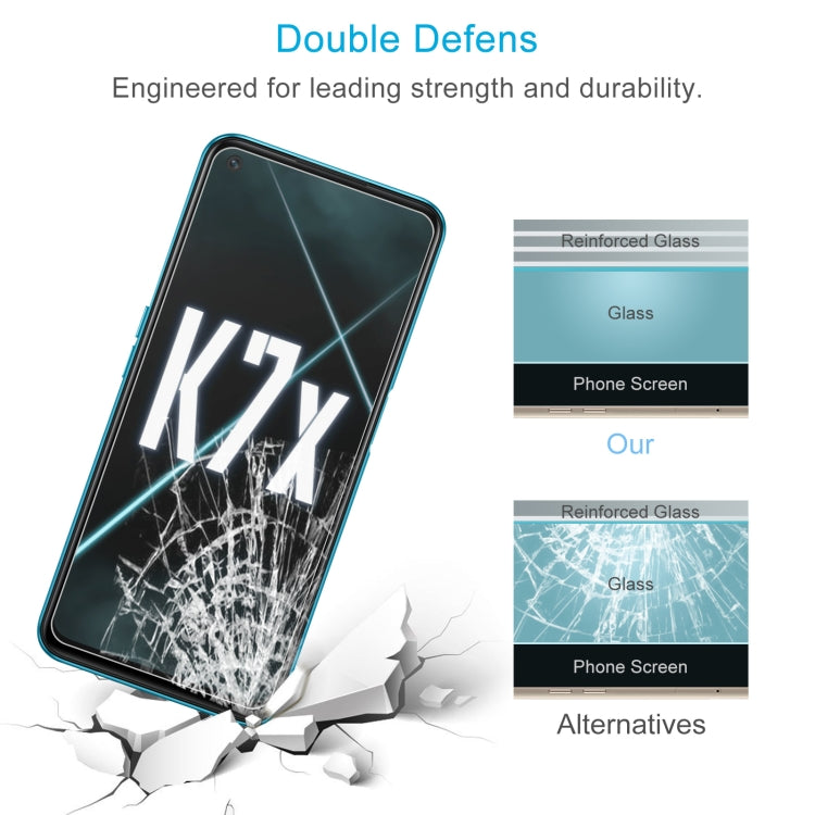 10 PCS 0.26mm 9H 2.5D Tempered Glass Film For OPPO K7x
