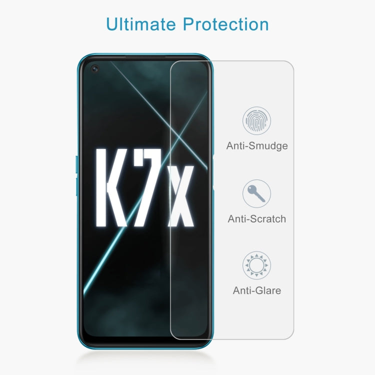 50 PCS 0.26mm 9H 2.5D Tempered Glass Film For OPPO K7x