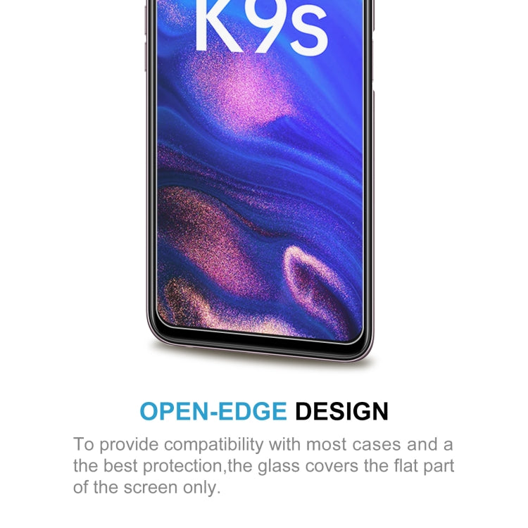 50 PCS 0.26mm 9H 2.5D Tempered Glass Film For OPPO K9s / K10 Energy