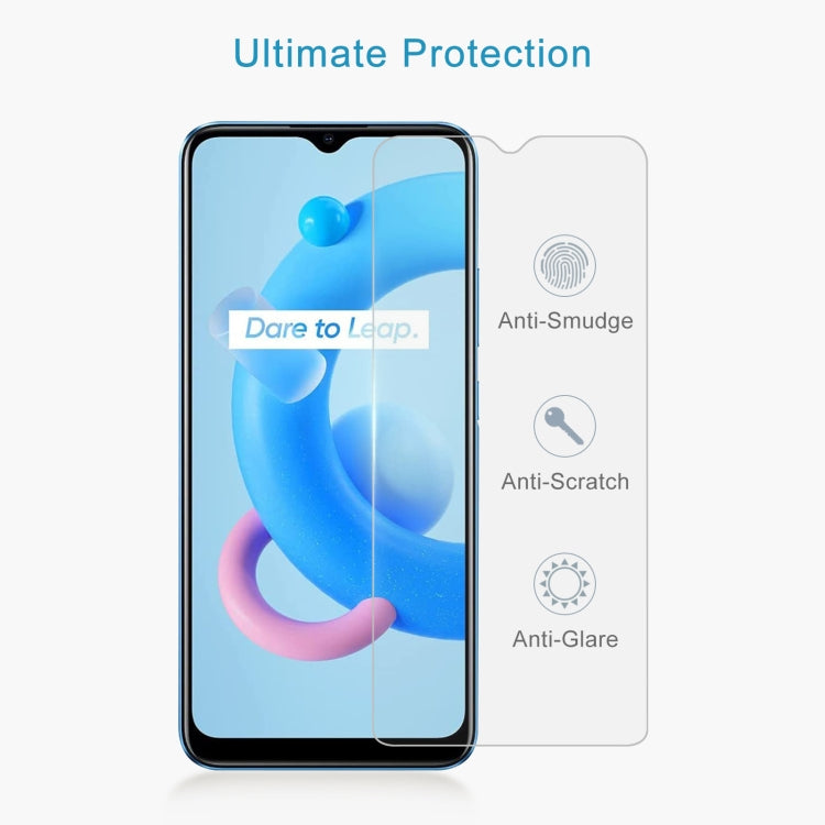 50 PCS 0.26mm 9H 2.5D Tempered Glass Film For OPPO Realme C11 2021