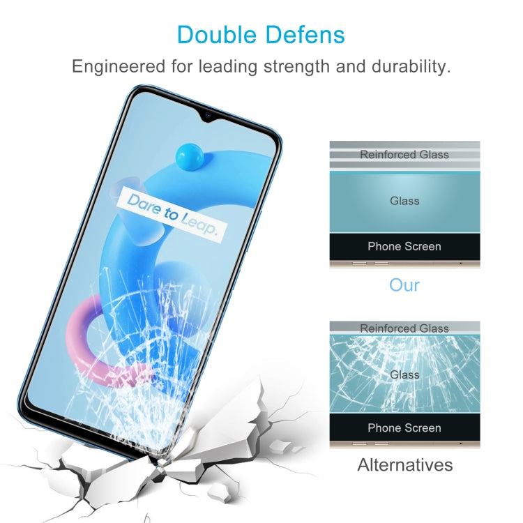 50 PCS 0.26mm 9H 2.5D Tempered Glass Film For OPPO Realme C11 2021