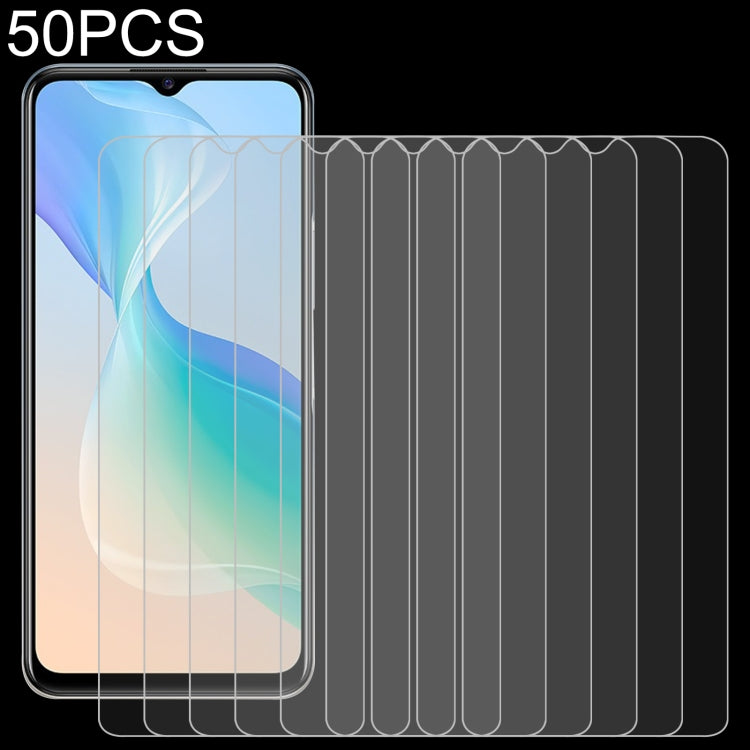 50 PCS 0.26mm 9H 2.5D Tempered Glass Film For vivo Y53s / Y55s 5G / Y52 5G