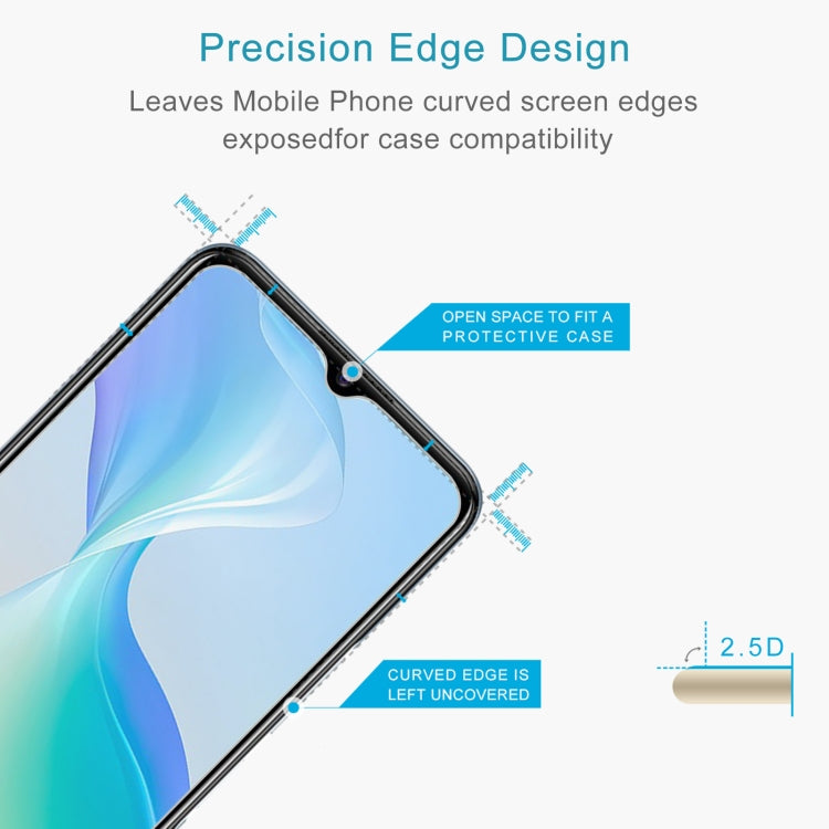 50 PCS 0.26mm 9H 2.5D Tempered Glass Film For vivo Y53s / Y55s 5G / Y52 5G
