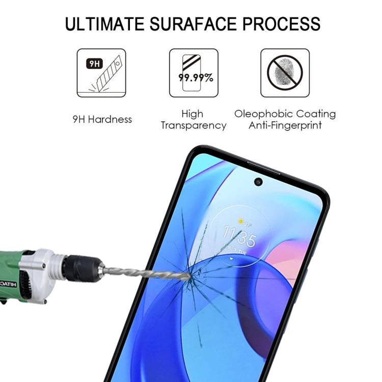 25 PCS Full Glue Cover Screen Protector Tempered Glass Film For Motorola Moto E30