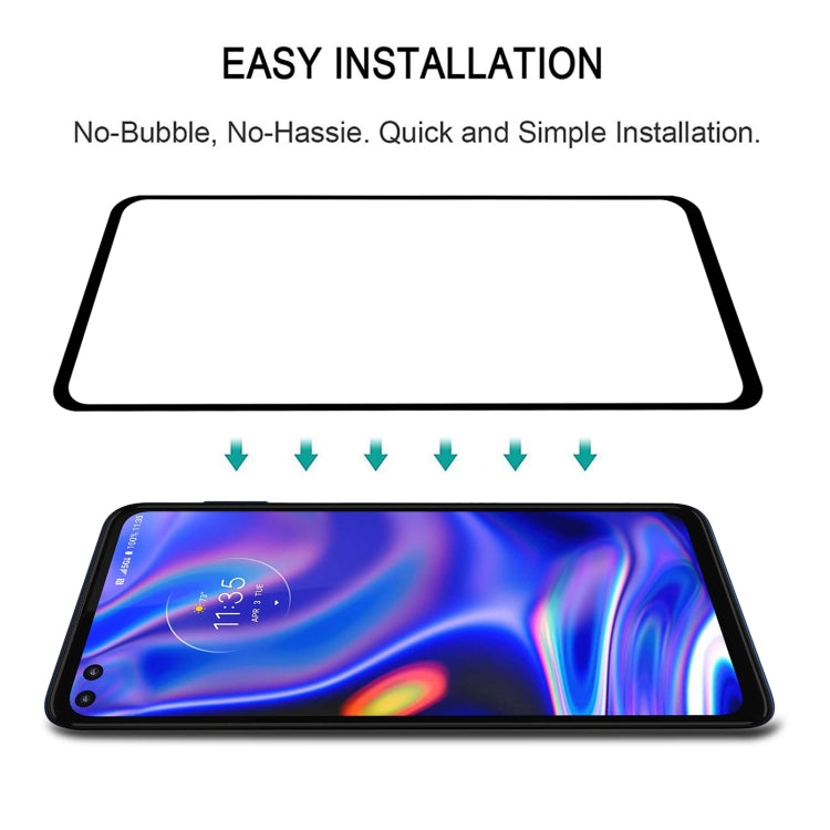 25 PCS Full Glue Cover Screen Protector Tempered Glass Film For Motorola One 5G UW