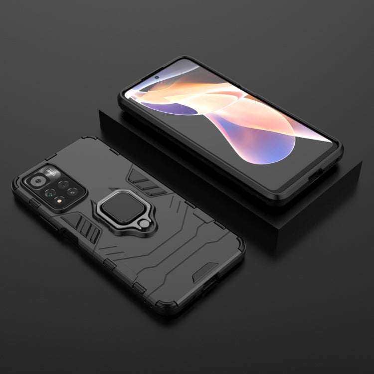For Xiaomi Redmi Note 11 Pro / Note 11 Pro+ PC + TPU Shockproof Protective Phone Case with Magnetic Ring Holder