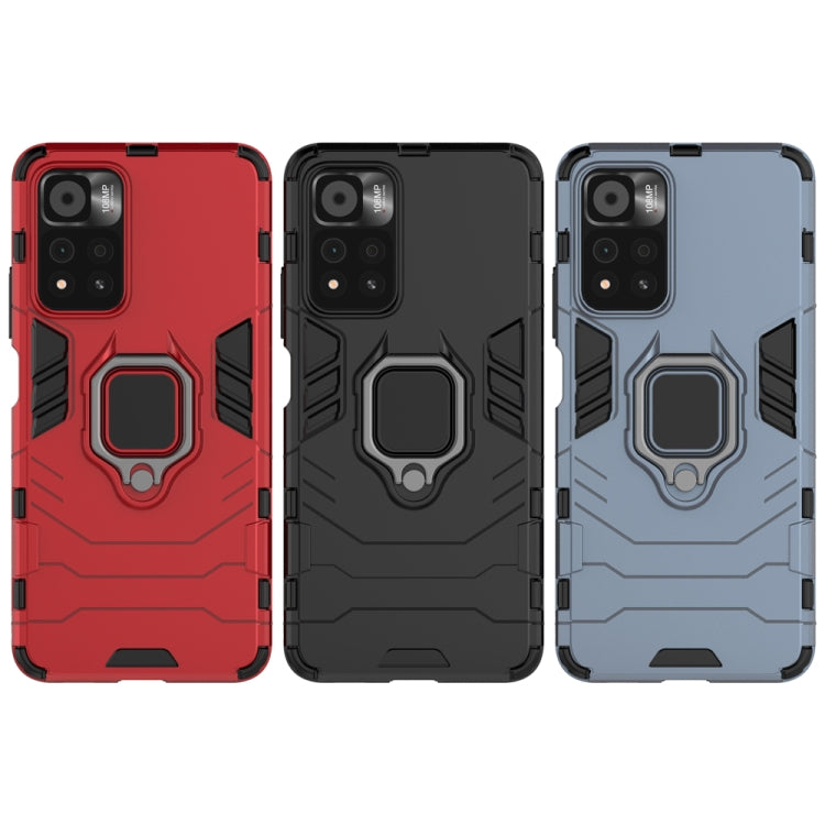 For Xiaomi Redmi Note 11 Pro / Note 11 Pro+ PC + TPU Shockproof Protective Phone Case with Magnetic Ring Holder