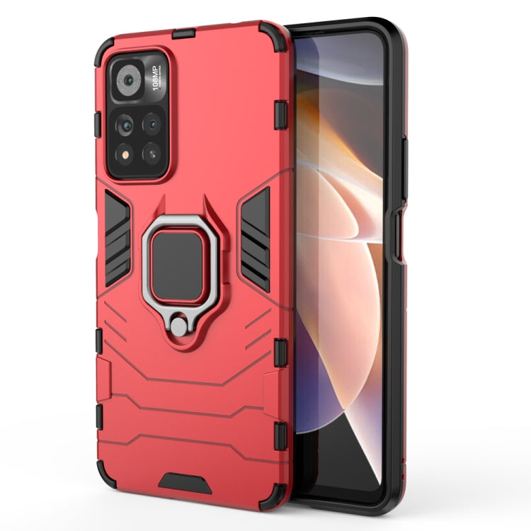 For Xiaomi Redmi Note 11 Pro / Note 11 Pro+ PC + TPU Shockproof Protective Phone Case with Magnetic Ring Holder