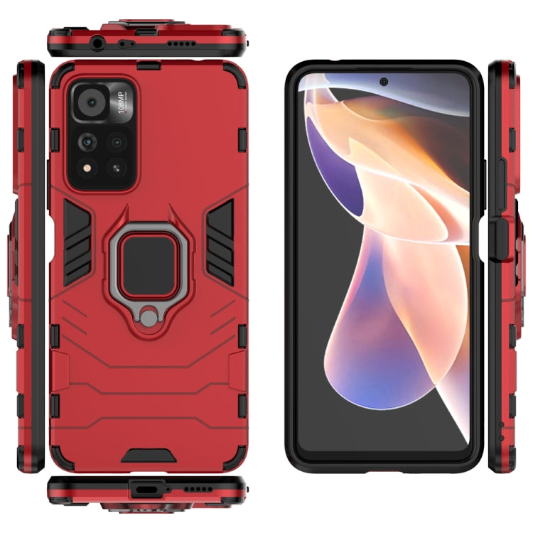 For Xiaomi Redmi Note 11 Pro / Note 11 Pro+ PC + TPU Shockproof Protective Phone Case with Magnetic Ring Holder