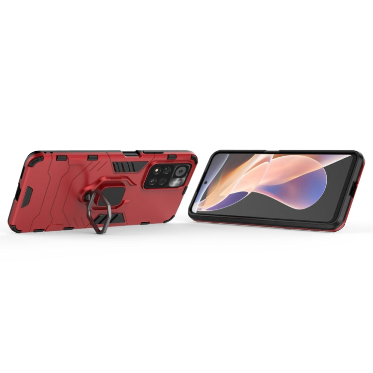 For Xiaomi Redmi Note 11 Pro / Note 11 Pro+ PC + TPU Shockproof Protective Phone Case with Magnetic Ring Holder
