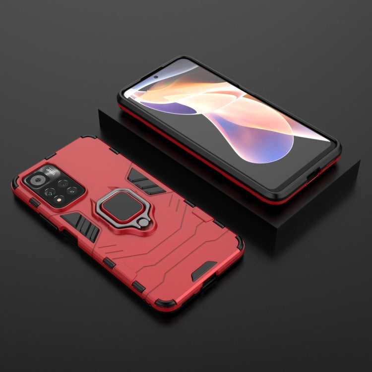 For Xiaomi Redmi Note 11 Pro / Note 11 Pro+ PC + TPU Shockproof Protective Phone Case with Magnetic Ring Holder
