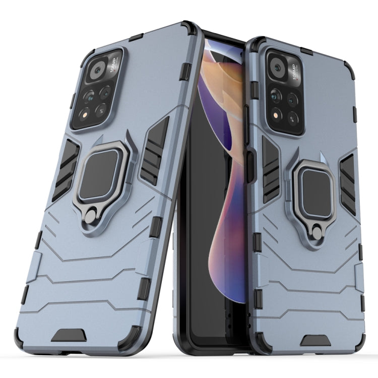 For Xiaomi Redmi Note 11 Pro / Note 11 Pro+ PC + TPU Shockproof Protective Phone Case with Magnetic Ring Holder