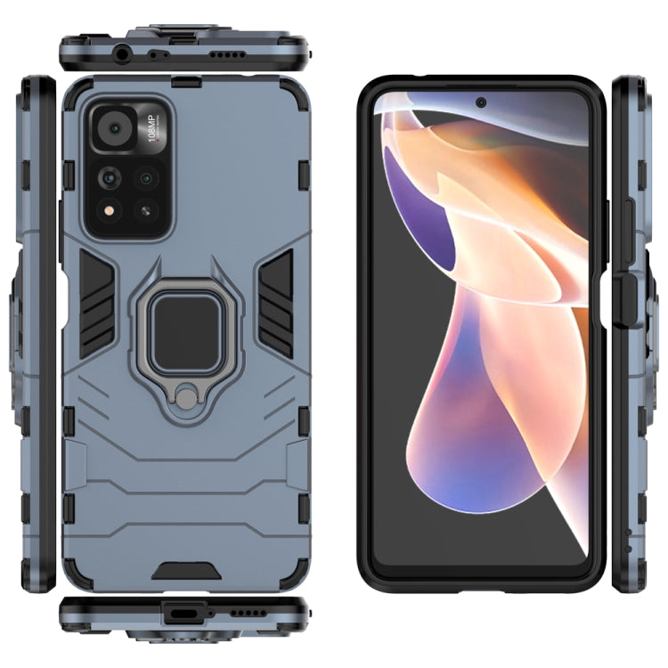 For Xiaomi Redmi Note 11 Pro / Note 11 Pro+ PC + TPU Shockproof Protective Phone Case with Magnetic Ring Holder