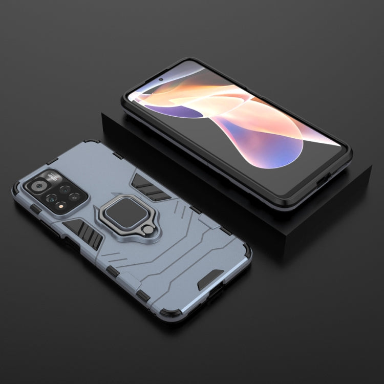 For Xiaomi Redmi Note 11 Pro / Note 11 Pro+ PC + TPU Shockproof Protective Phone Case with Magnetic Ring Holder