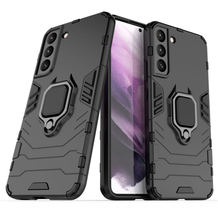 For Samsung Galaxy S22+ 5G PC + TPU Shockproof Protective Phone Case with Magnetic Ring Holder