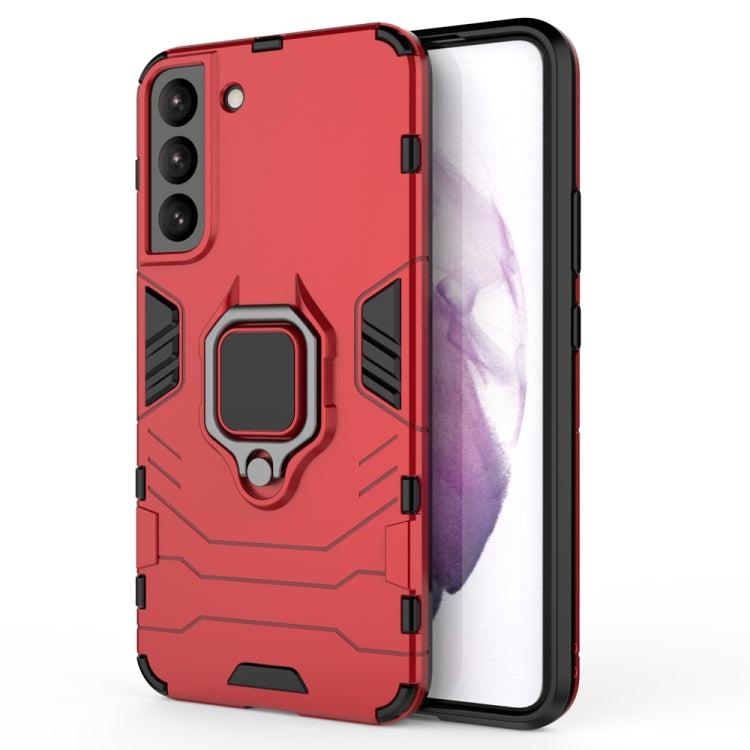 For Samsung Galaxy S22+ 5G PC + TPU Shockproof Protective Phone Case with Magnetic Ring Holder