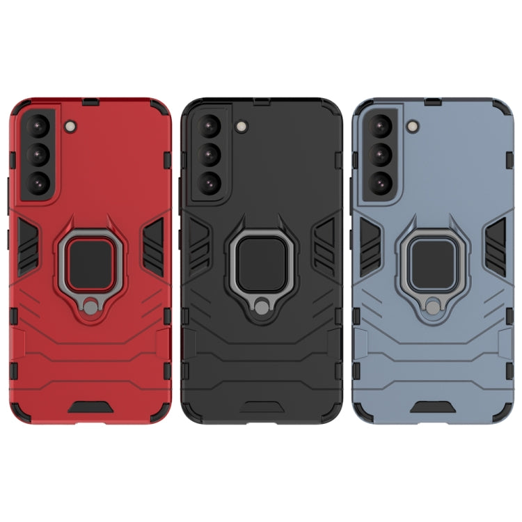 For Samsung Galaxy S22+ 5G PC + TPU Shockproof Protective Phone Case with Magnetic Ring Holder