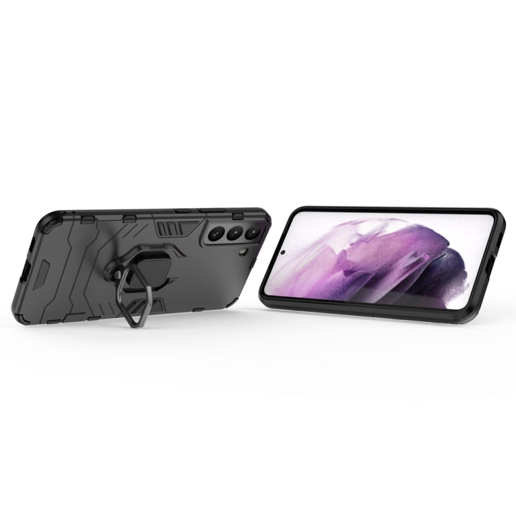 For Samaung Galaxy S22 Ultra 5G PC + TPU Shockproof Protective Phone Case with Magnetic Ring Holder
