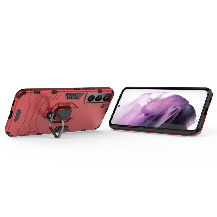 For Samaung Galaxy S22 Ultra 5G PC + TPU Shockproof Protective Phone Case with Magnetic Ring Holder