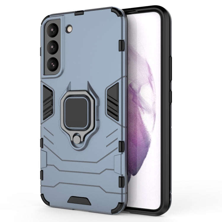 For Samaung Galaxy S22 Ultra 5G PC + TPU Shockproof Protective Phone Case with Magnetic Ring Holder