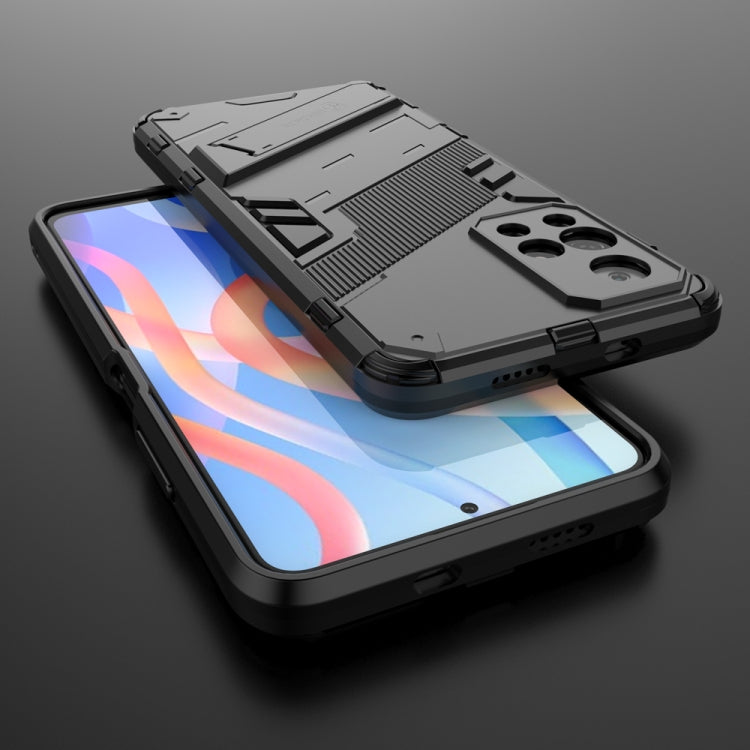 For Xiaomi Redmi Note 11 China Punk Armor 2 in 1 PC + TPU Shockproof Phone Case with Invisible Holder