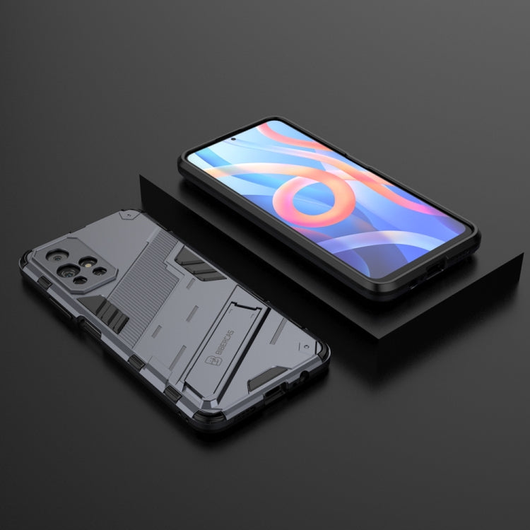 For Xiaomi Redmi Note 11 China Punk Armor 2 in 1 PC + TPU Shockproof Phone Case with Invisible Holder