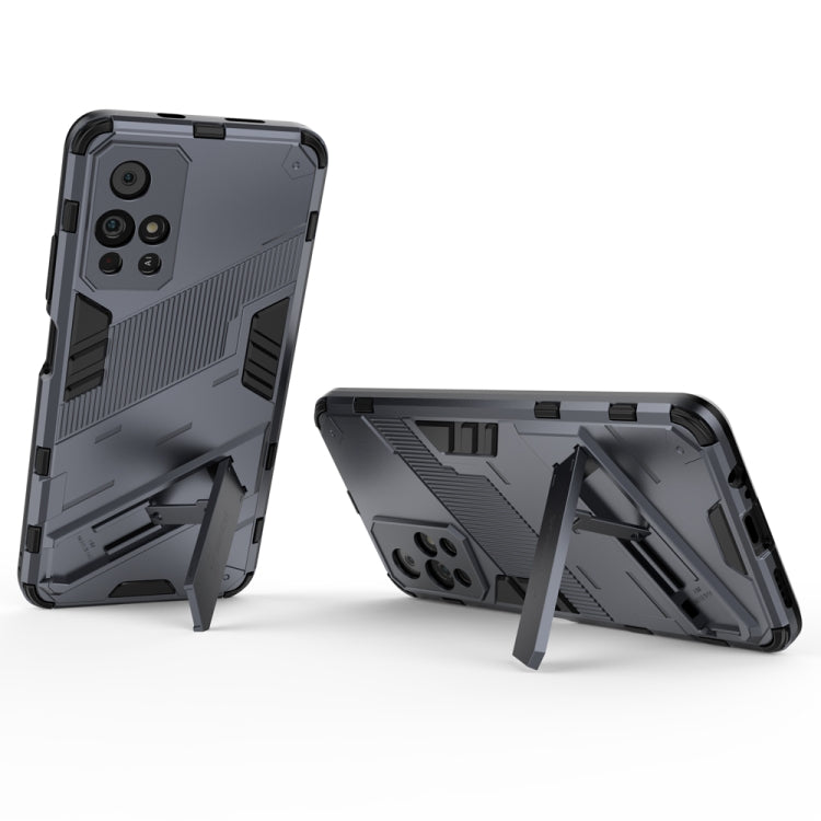 For Xiaomi Redmi Note 11 China Punk Armor 2 in 1 PC + TPU Shockproof Phone Case with Invisible Holder
